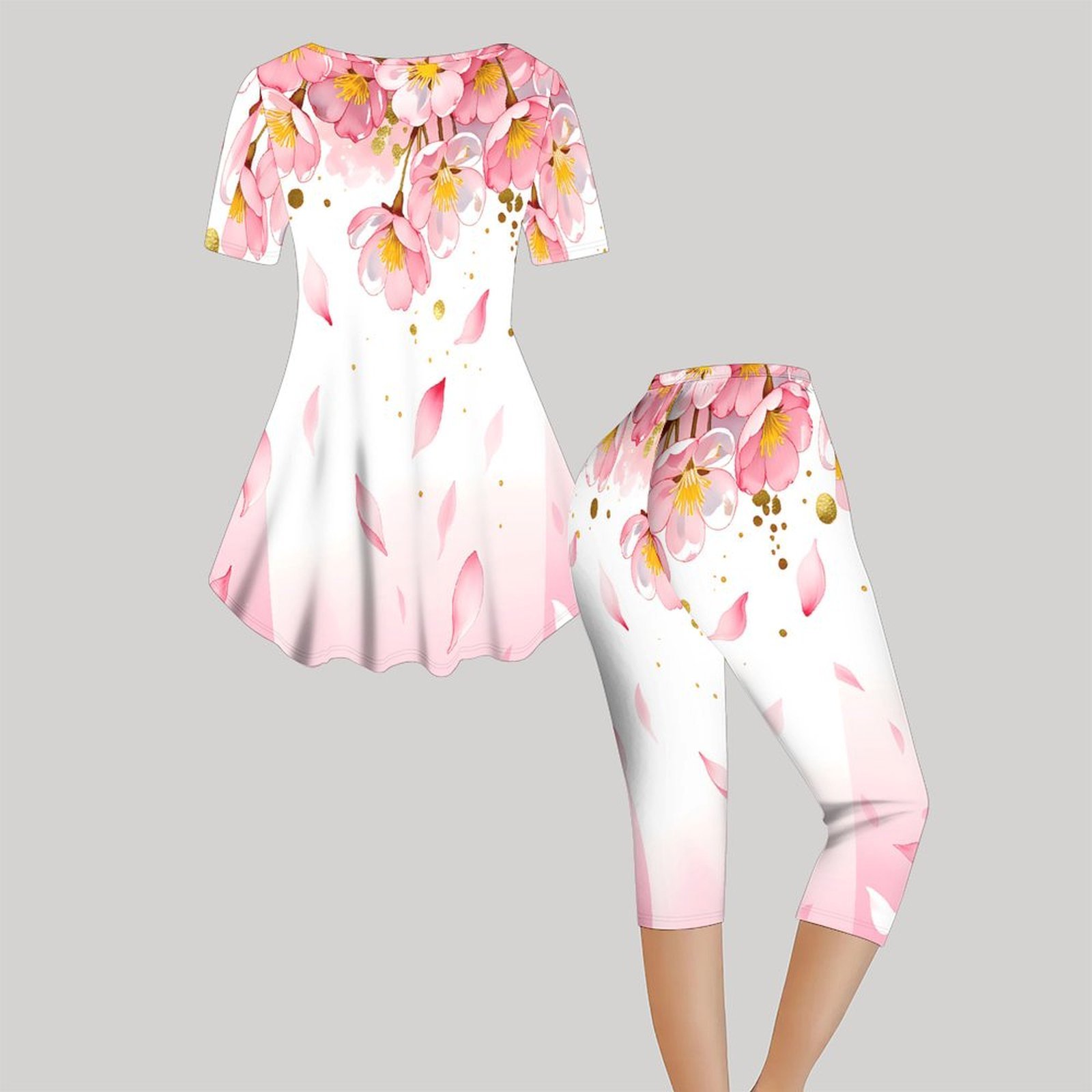 Conjunto Vintage de 2 Peças pa - Romper Floral Print avaliação e preço