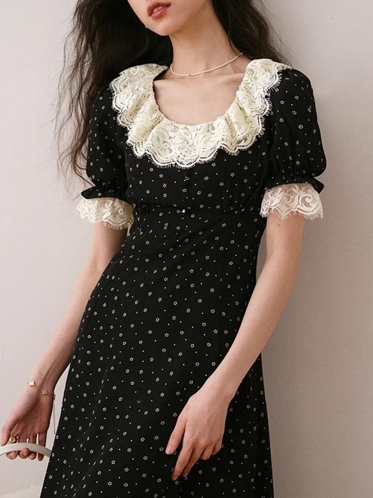 Vestido Midi Elegante de Renda - Midi Skirt Floral avaliação e preço