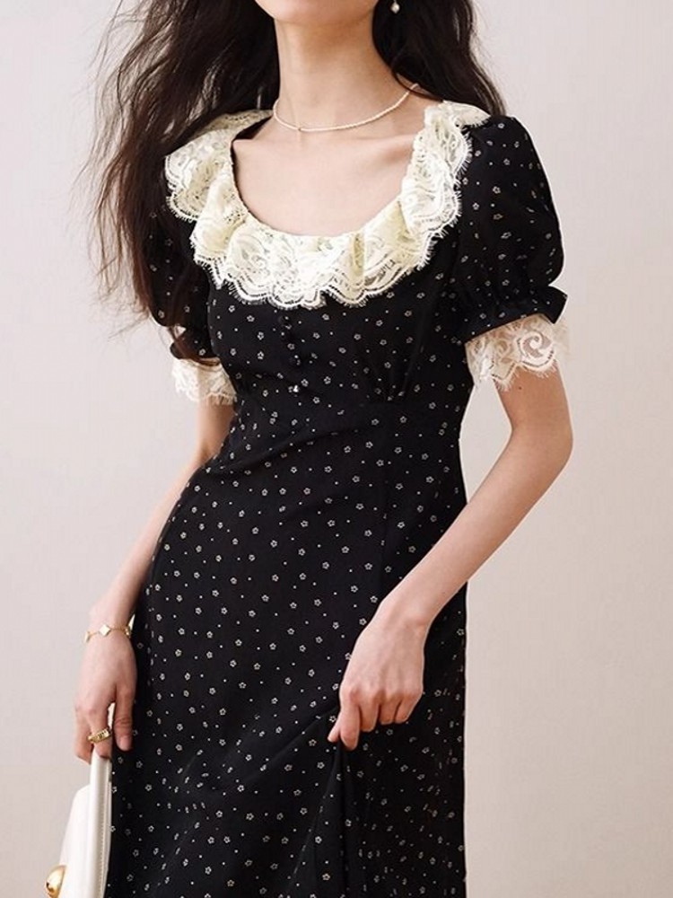 Vestido Midi Elegante de Renda - Midi Skirt Floral avaliação e preço